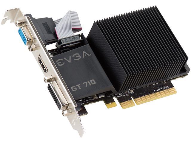 EVGA GeForce GT 710 DirectX 12 02G-P3-2712-KR 2GB 64-Bit DDR3 Video Card