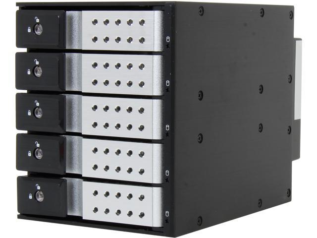 iStarUSA BPN-DE350SS-SILVER 3x5.25 inch to 5x3.5 inch SAS/SATA 6.0 Gb/s Trayless Hot-Swap Cage