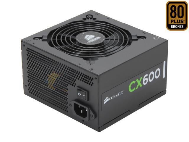 CORSAIR CX series CX600 600W ATX12V v2.3 80 PLUS BRONZE Certified Active PFC Power Supply