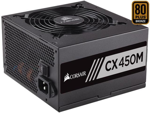 CORSAIR 450W ATX12V / EPS12V 80 PLUS BRONZE Certified Modular Power Supply