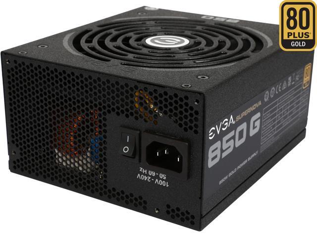 EVGA 220-GS-0850-V1 80 PLUS GOLD 850 W 7 yr Warranty ECO Mode Fully Modular NVIDIA SLI Ready and Crossfire Support Super Silent Continuous Power Supply