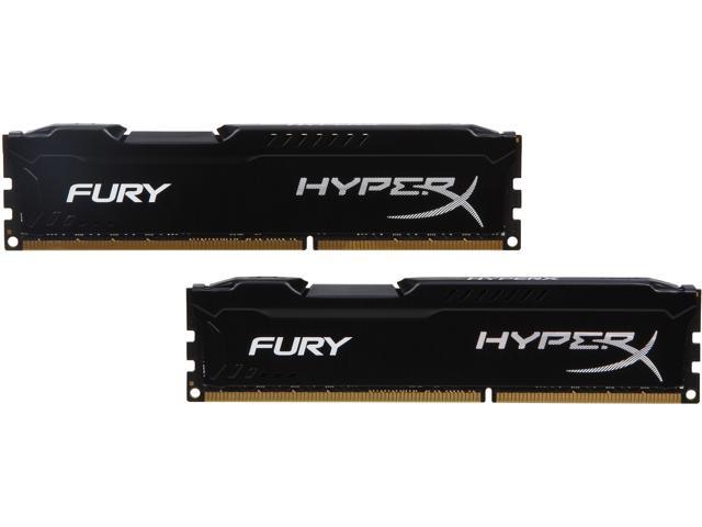 HyperX Fury Black Series 16GB (2 x 8GB) 240-Pin DDR3 SDRAM DDR3 1600 (PC3 12800) Desktop Memory Model HX316C10FBK2/16