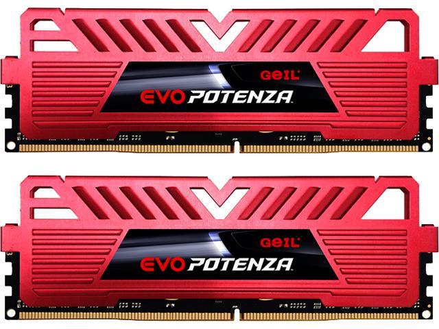 GeIL EVO POTENZA 16GB (2 x 8GB) 288-Pin DDR4 SDRAM DDR4 2400 (PC4 19200) Desktop Memory Model GPR416GB2400C16DC