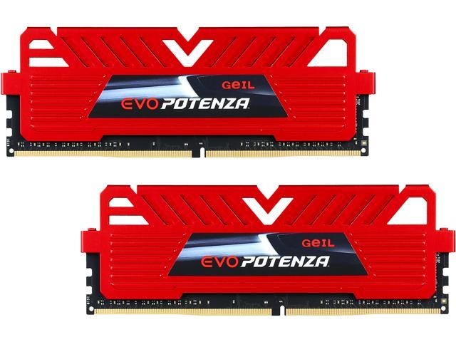 GeIL EVO POTENZA 8GB (2 x 4GB) 288-Pin DDR4 SDRAM DDR4 2400 (PC4 19200) Desktop Memory Model GPR48GB2400C16DC