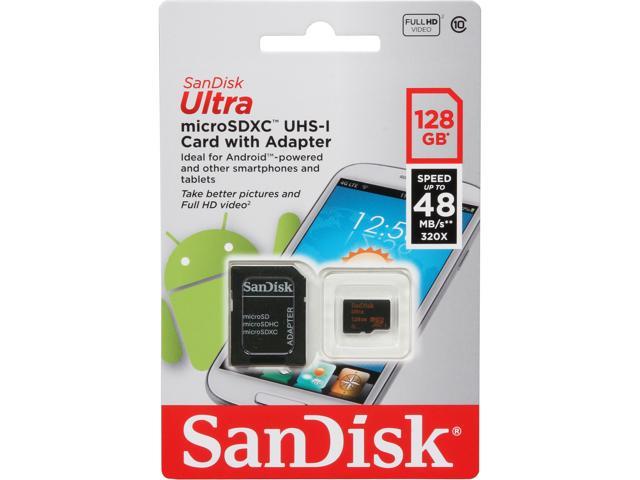SanDisk Ultra 128GB microSDXC Flash Card with adapter - Global Model SDSDQUAN-128G-G4A