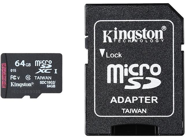 Kingston 64GB microSDXC Flash Card + SD Adapter