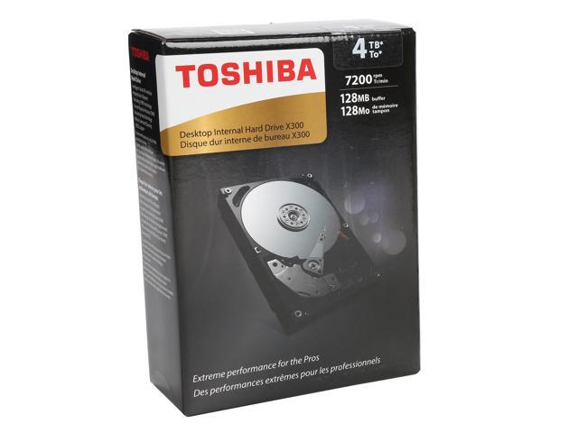 TOSHIBA X300 HDWE140XZSTA 4TB 7200 RPM 128MB Cache SATA 6.0Gb/s 3.5 inch Desktop Internal Hard Drive Retail Kit