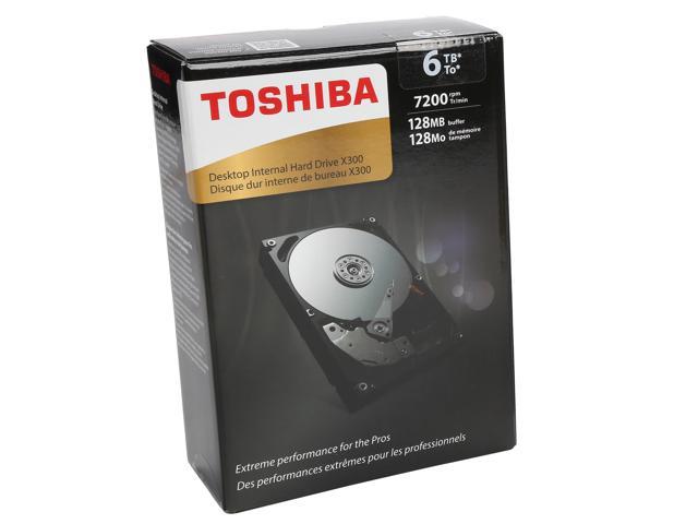 TOSHIBA X300 HDWE160XZSTA 6TB 7200 RPM 128MB Cache SATA 6.0Gb/s 3.5 inch Desktop Internal Hard Drive Retail Kit