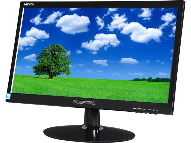SCEPTRE E205W-1600 Black 20 inch 5ms HDMI Widescreen LED Backlight LCD Monitor 180 cd/m2 DCR 5,000,000:1 (1000:1) Built-in Speakers