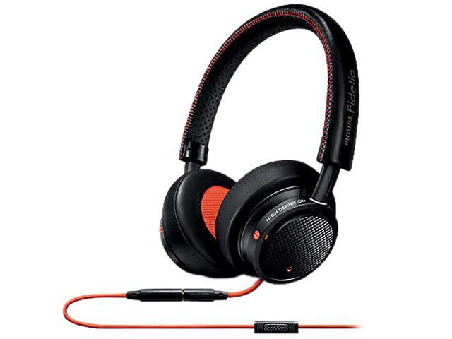 Philips M1MKIIBO/27 Fidelio Premium Over-Ear Headphones w/ In-Line Control and Mic - Black/Orange