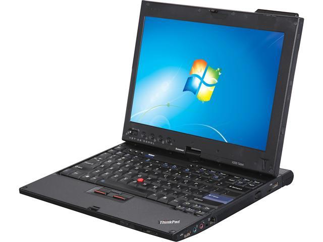 Refurbished: ThinkPad X200 Intel Core 2 Duo 12.1 inch Tablet PC, 4GB Memory, 120GB HDD, Win 7 Pro 64-Bit