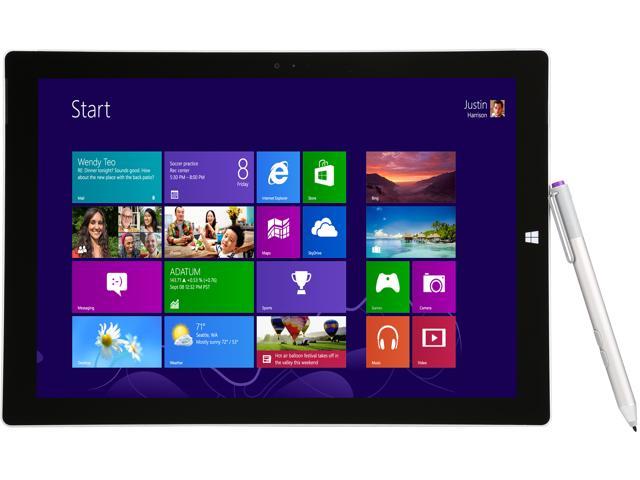 Refurbished: Microsoft Surface Pro 3 12 inch Tablet with Intel Core i3-4020Y 1.5Ghz, 4GB RAM, 64GB SSD, Surface Pen, QHD 2160x1440, Windows 8.1 Pro