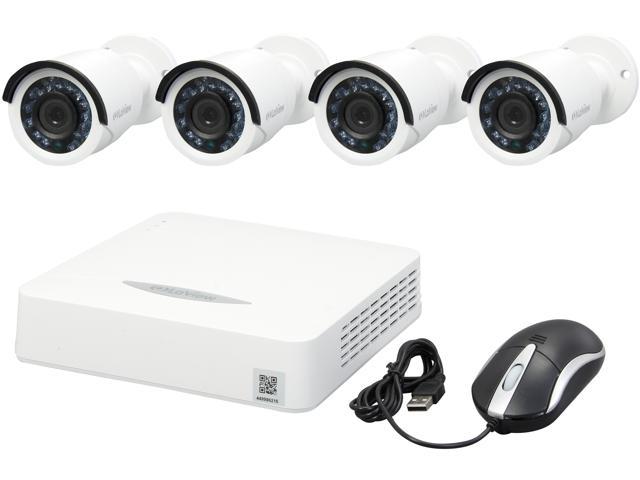LaView LV-KDV2804W1 8 Channel H.264 Level 960H 8CH HD Security DVR System w/ Easy DIY 4 x  1000TVL Infrared Surveillance Cameras (No HDD)
