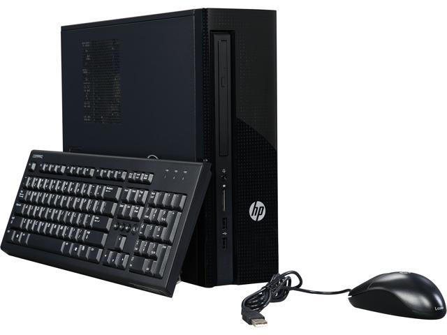 Refurbished: HP Desktop Computer Slimline 450-A120 E Series E1-6015 (1.40 GHz) 4 GB 500 GB HDD Windows 10 Pro