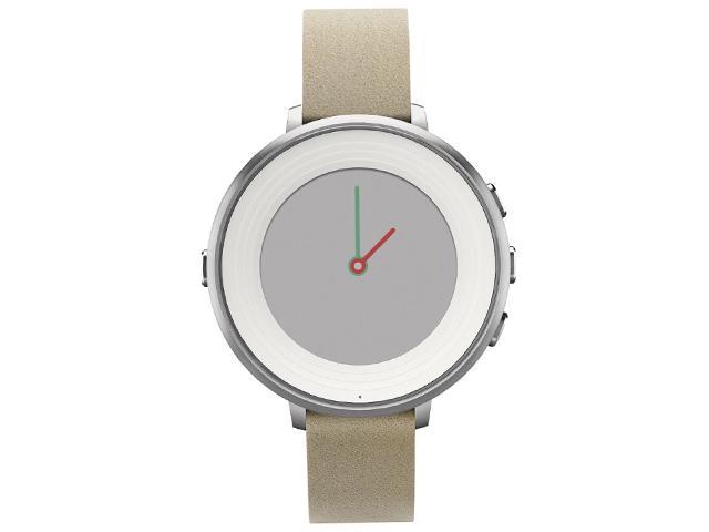 Pebble Time Round Smartwatch - Silver/Stone