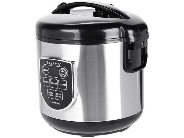 Tayama TRC-50  5 Cups/2 quart MICOM Digital Rice Cooker & Food Steamer, Black