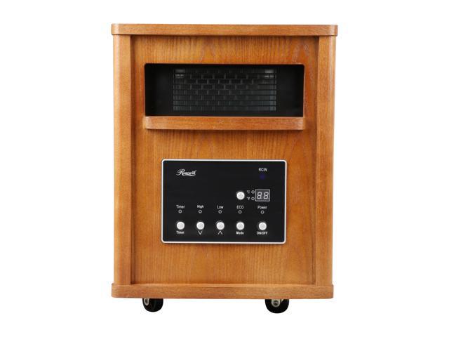 Rosewill RHWH-14002 - 1500-Watt Room Heater in a Stylish Wooden Cabinet with 6 Infrared Tubes and Remote  Oak