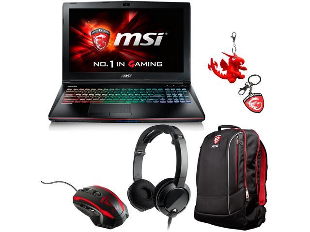 MSI GE62 Apache Pro-001 Intel Core i7 6700HQ (2.60 GHz) 15.6 inch Gaming Laptop, 16GB Memory, 1TB HDD, 128GB SSD, GeForce GTX 970M 3 GB GDDR5 + Gaming Bundle 