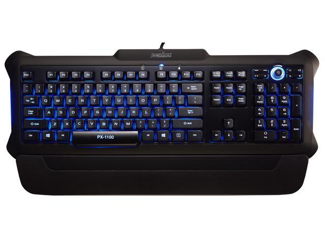 Perixx PX-1100 Backlit Gaming Keyboard - Red/Blue/Purple Illuminated Keys