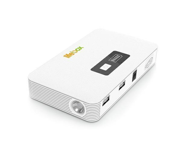 LifeBox UltraCharge 10000 White Portable Power Bank and Car Jump Starter