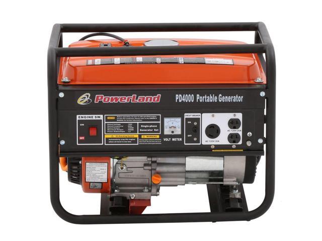 Powerland 4000 W Portable Gas Generator - 7.5 HP