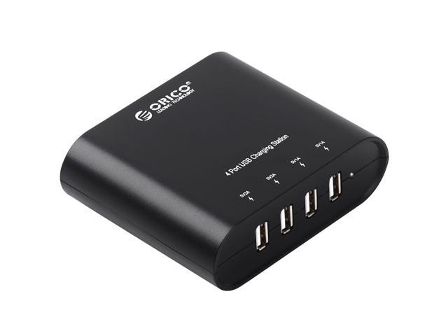 ORICO &#40;DCH-4U&#41; 31W 4-Port Family-Sized USB Desktop Charger for iPhone iPad Samsung Galaxy Cell Phone &#38; Tablet &#40;2x 5V1A &#38; ...