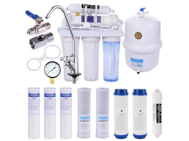 Yescom 5 Stage Home Drinking Reverse Osmosis System PLUS Extra 8 Max Water Filters