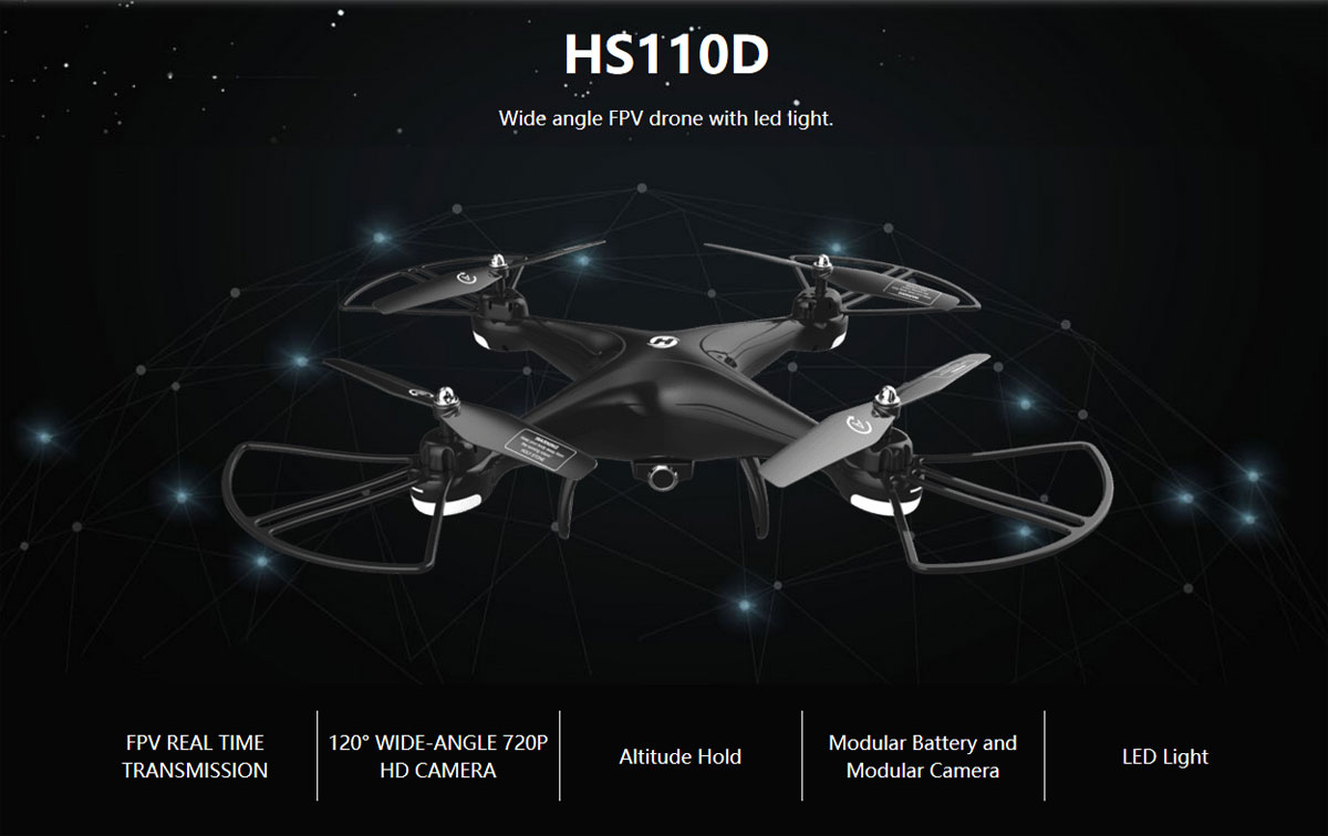 holy stone hs110d fpv rc drone with 1080p hd camera