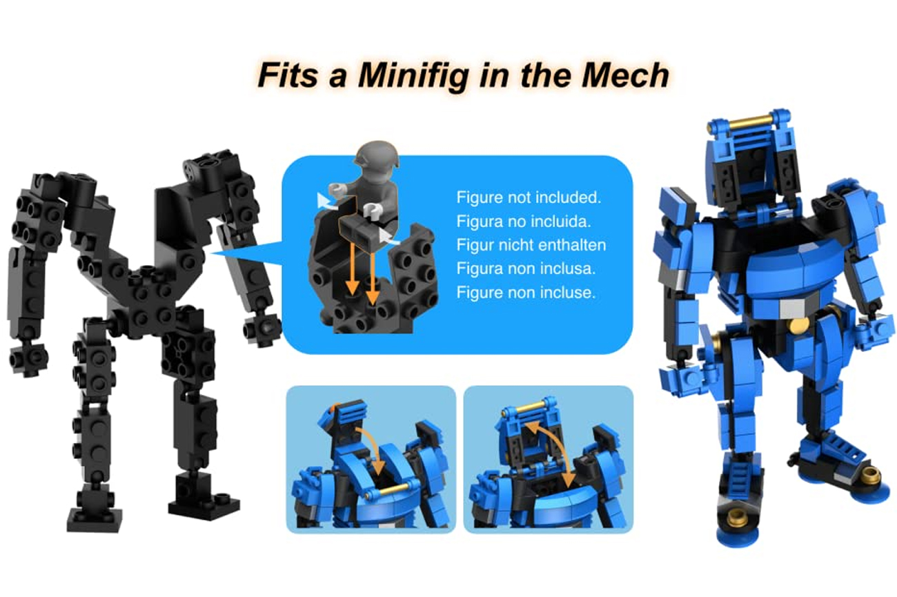 MyBuild Mecha Frame Mech Toy Building Set Sci-Fi Series Cool and Fun  Collectible Toy Build Construction Blocks Blue Action Figure Keiji 2 5017