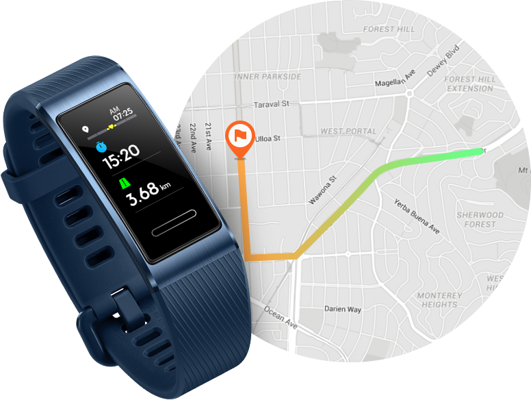 huawei honor band gps