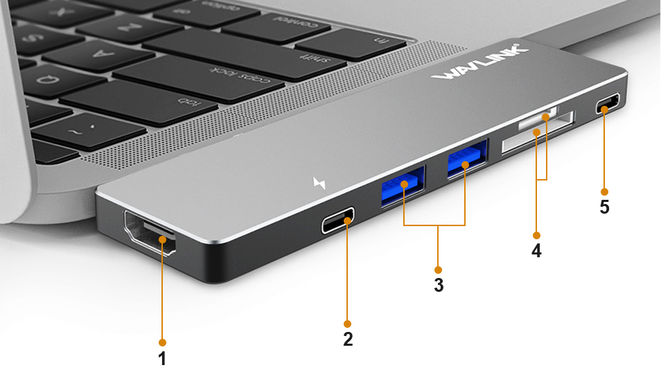 Wavlink Aluminum Thunderbolt 3 USB-C HUB/Dock