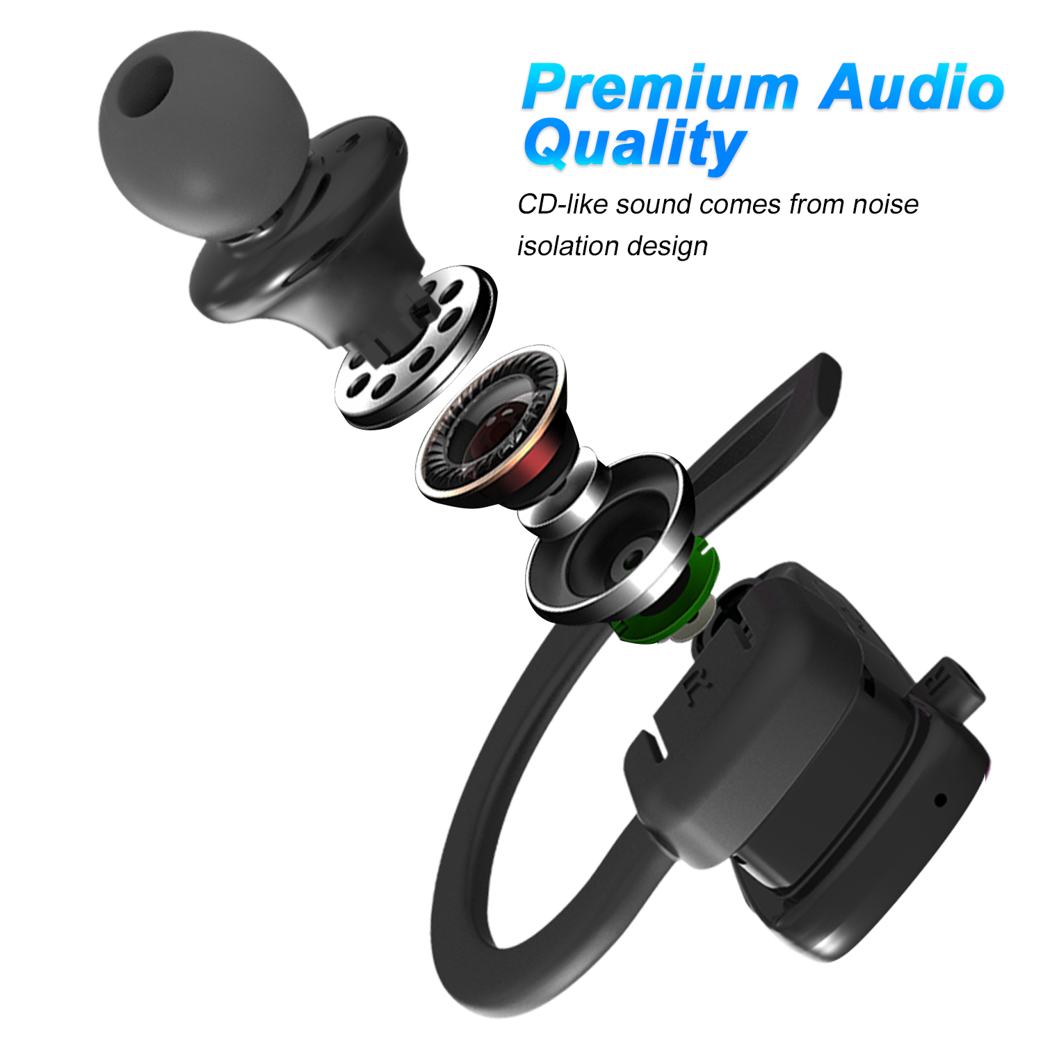 DOSS BE1 Bluetooth 4.1 Sport Earbuds Sweat-Proof Wireless Earphone