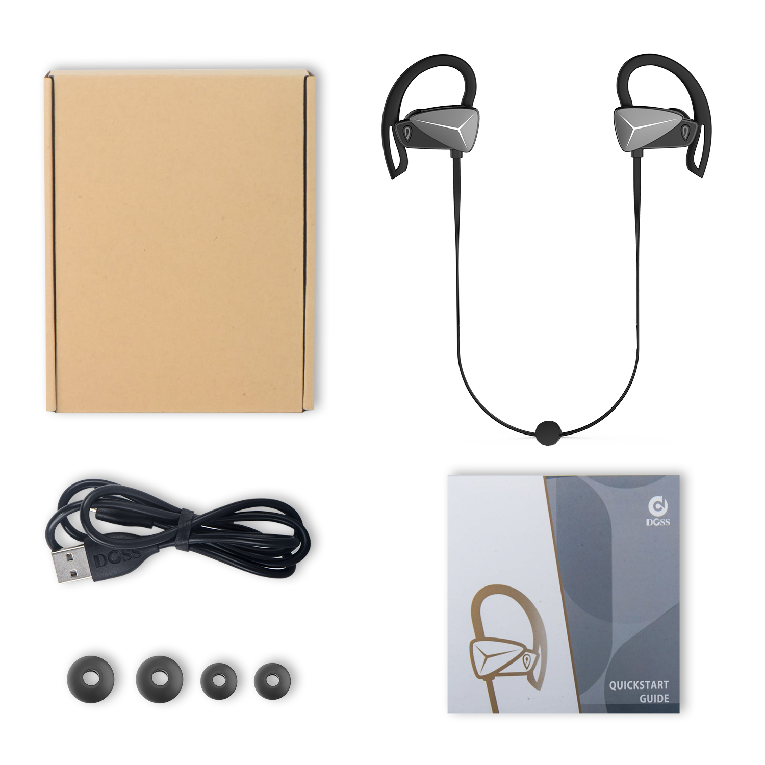 DOSS BE1 Bluetooth 4.1 Sport Earbuds Sweat-Proof Wireless Earphone