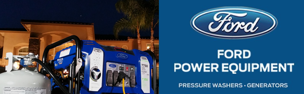 Ford 7750W Portable Dual Fuel Propane/Gas Generator