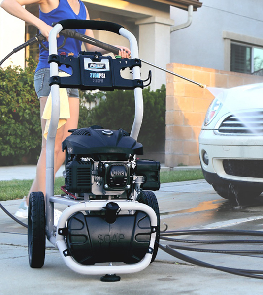 Pulsar PWG3100VE 3100 PSI Gas-Powered Pressure Washer with Electric Push Start & On-Board Soap Tank