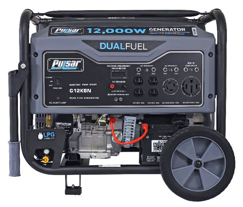 Pulsar Products PG12000B 12000W/9500W Dual Fuel Electric Start Portabl