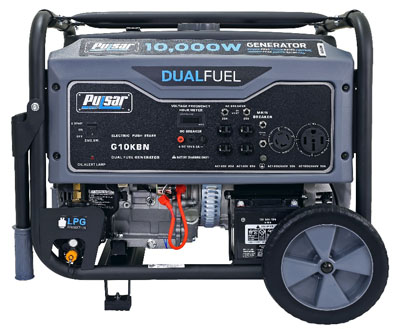 Pulsar 10,000W Dual Fuel Portable Generator in Space Gray
