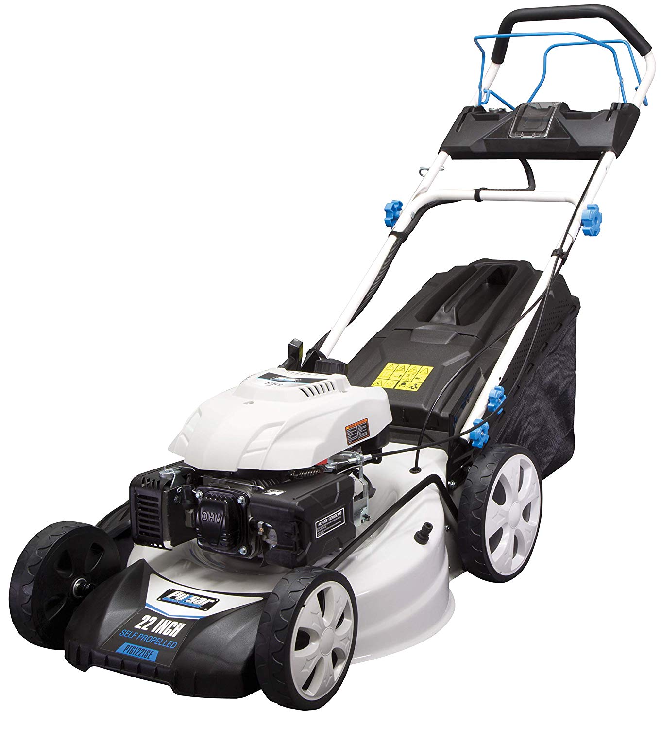 Pulsar 21” Self-Propelled Gasoline Powered Lawn Mower with 7 Position Height Adjustment, PTG1221SE