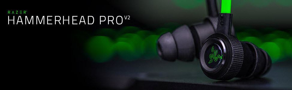 Razer Hammerhead V2 Pro In Ear With Mic Gaming Headsets Noise Isolation Stereo Deep Bass Mobile Phones Computer Earphones Newegg Com