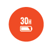 30 Hours battery life icon
