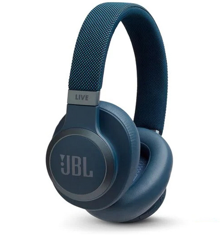 JBL LIVE650NCBLU LIVE 650BTNC Wireless Over-Ear NC Headphones Facing forward