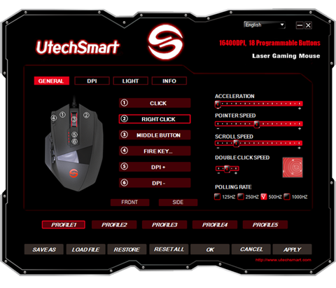 utech venus gaming mouse