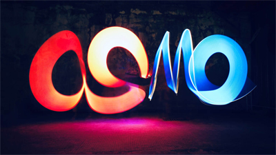 Osmo being spelt out through different lapsed light capture effects