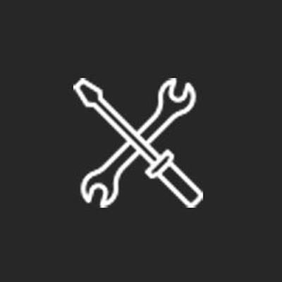 screwdriver over a wrench icon