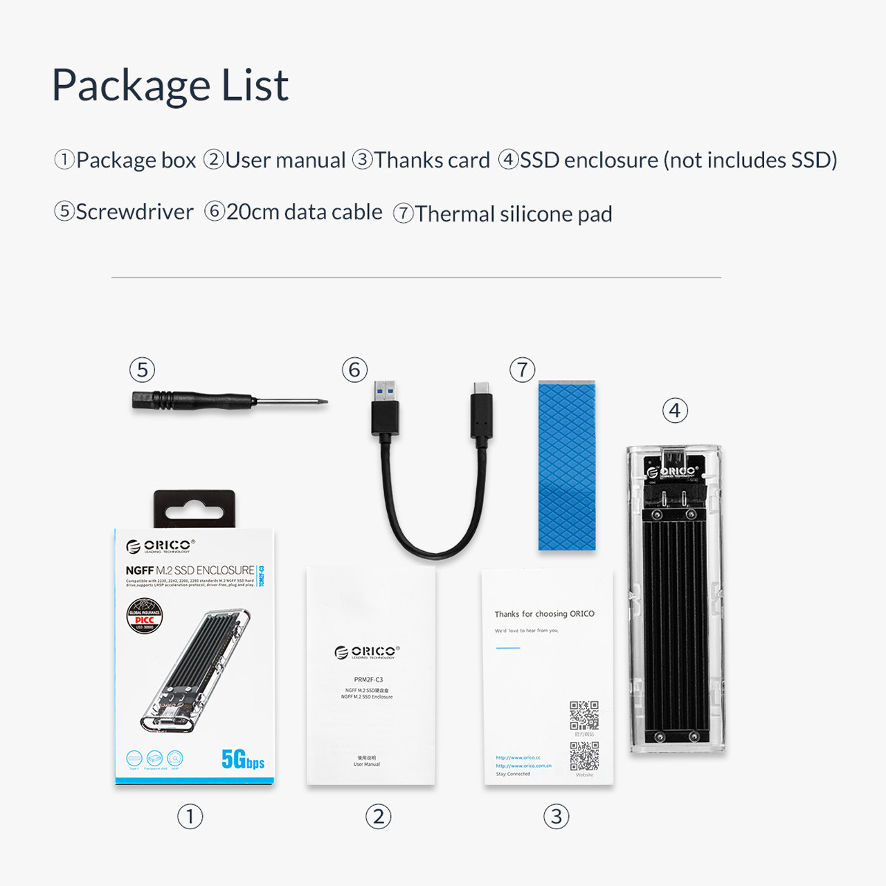 ORICO M.2 sang SSD Type-C