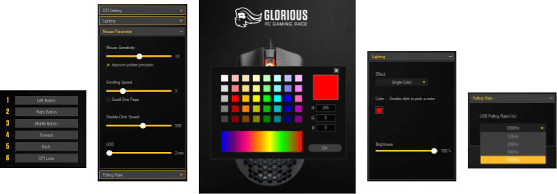 Glorious Model O Glossy Black Rgb Gaming Mouse Newegg Com