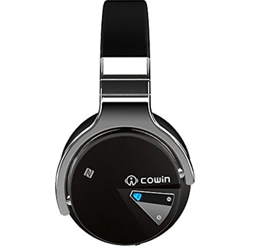 COWIN E7 Wireless Over-Ear Active Noise Cancelling Headphones with Microphone - Black(Renewed 