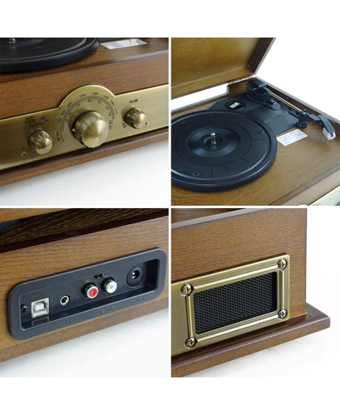 Pyle Vintage Classic Style Bluetooth Turntable Vinyl Record Player