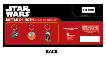Plasticolor Star Wars Hoth Battle Scene 3-Pack Enamel Key Chains