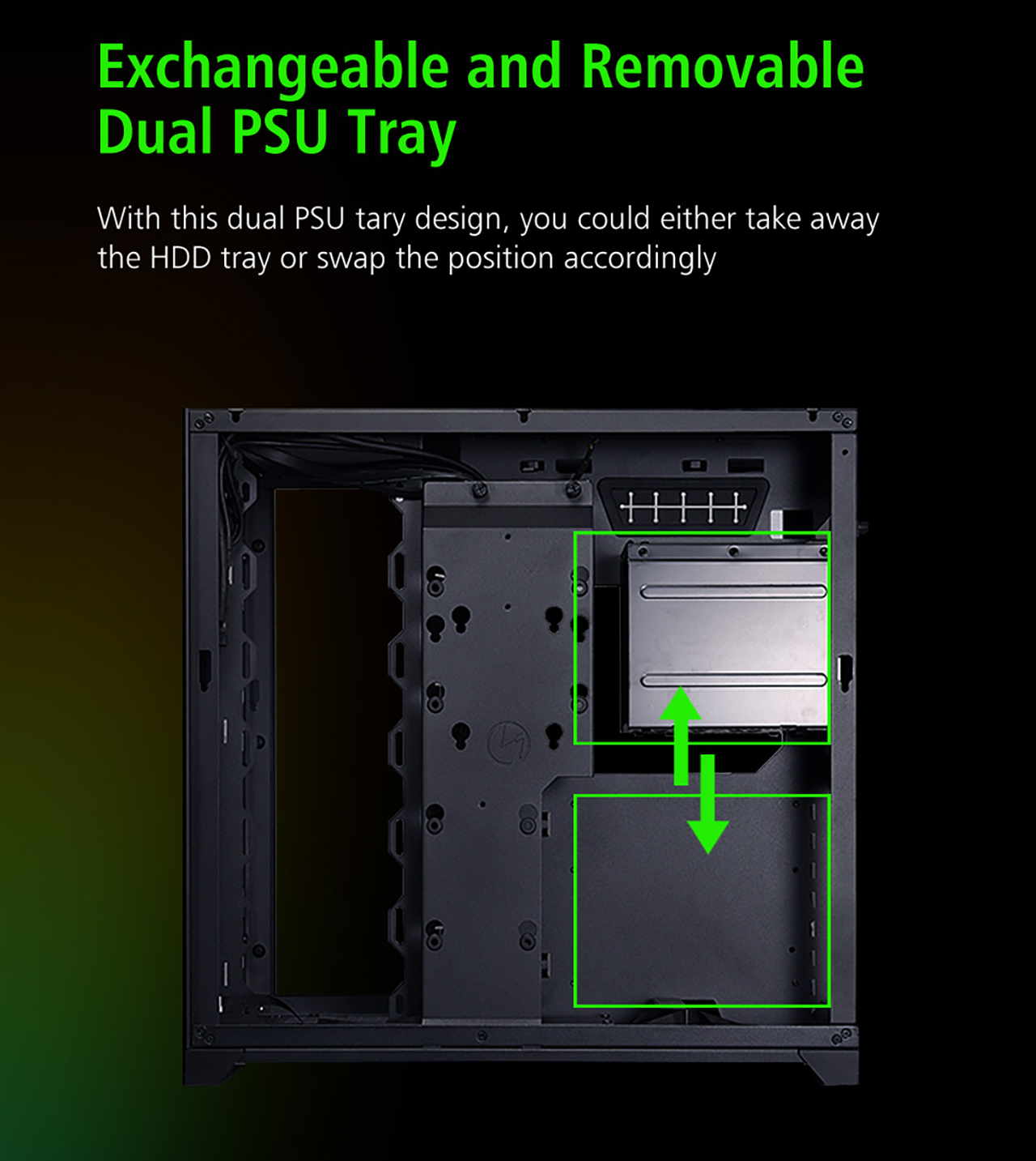 Lian Li Pc O11 Dynamic Razer Edition Black Tempered Glass On The Front And Left Side Chassis Body Secc Atx Mid Tower Gaming Computer Case Pc O11d Razer Newegg Com